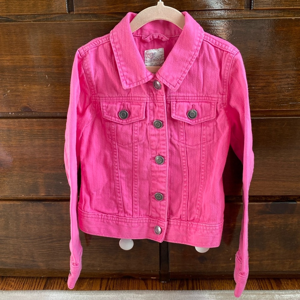 The Children’s Place Girls Pink Jean Jacket Size 7/8 (M)